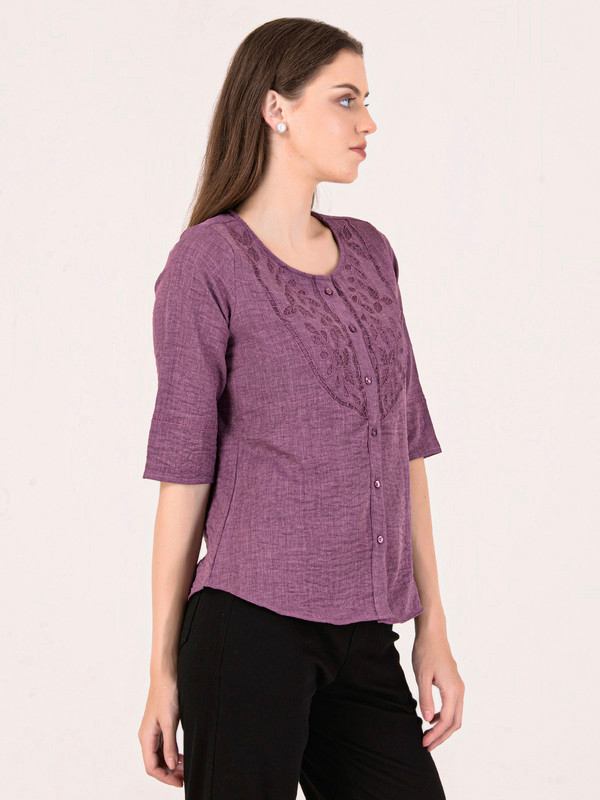 Albion Women Purple Smart Top