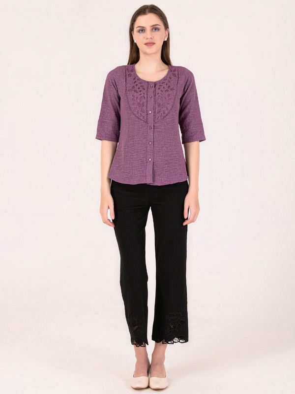 Albion Women Purple Smart Top