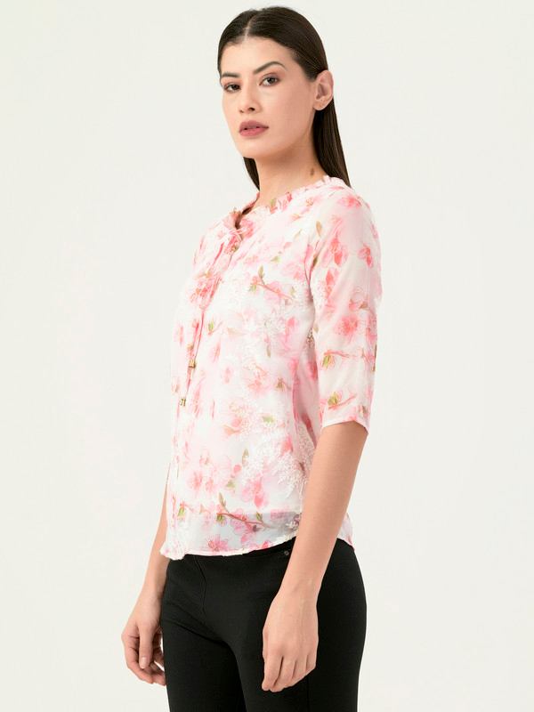 Albion Women Smart Premium Pink Blouson Top