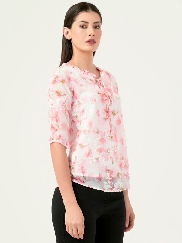 Albion Women Smart Premium Pink Blouson Top