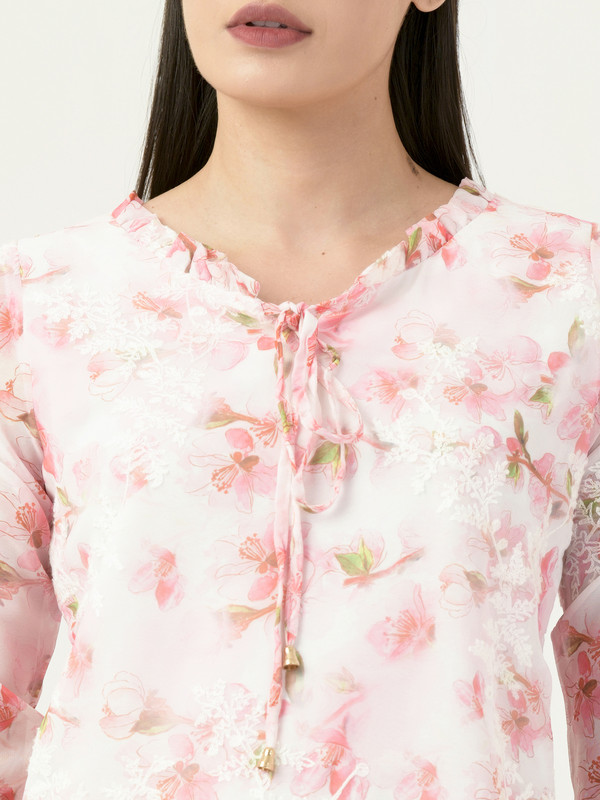 Albion Women Smart Premium Pink Blouson Top