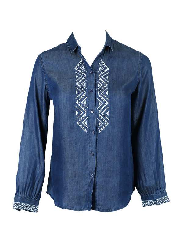 Albion Women Elxsi Blue Casual Shirt