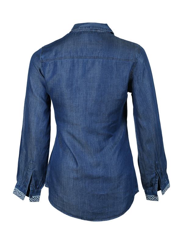 Albion Women Elxsi Blue Casual Shirt