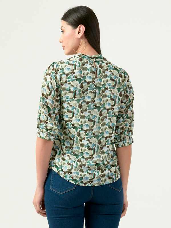 Albion Women Smart Premium Green Blouson Top