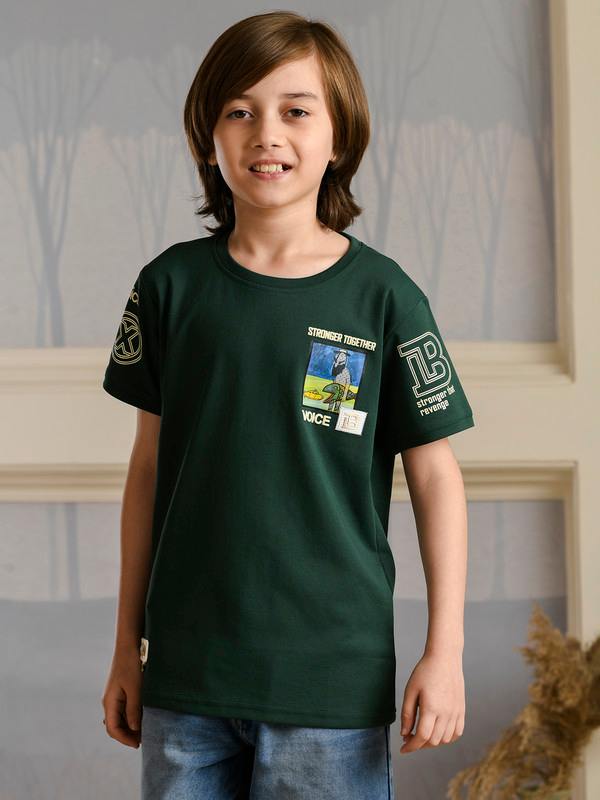 ALBION PREMIUM BOYS BAMBINI GREEN T-SHIRT
