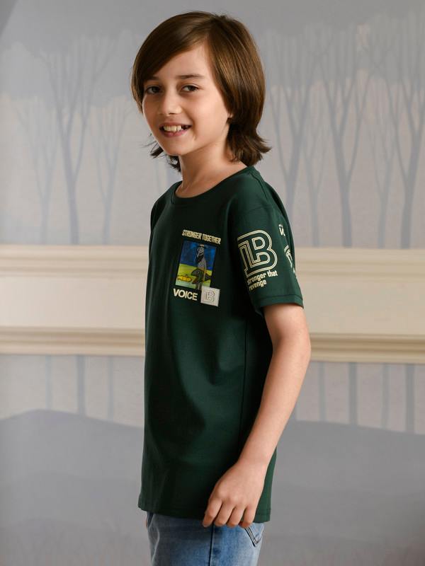 ALBION PREMIUM BOYS BAMBINI GREEN T-SHIRT