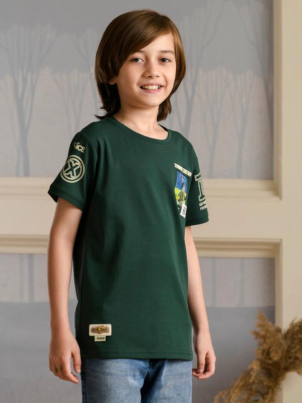 ALBION PREMIUM BOYS BAMBINI GREEN T-SHIRT