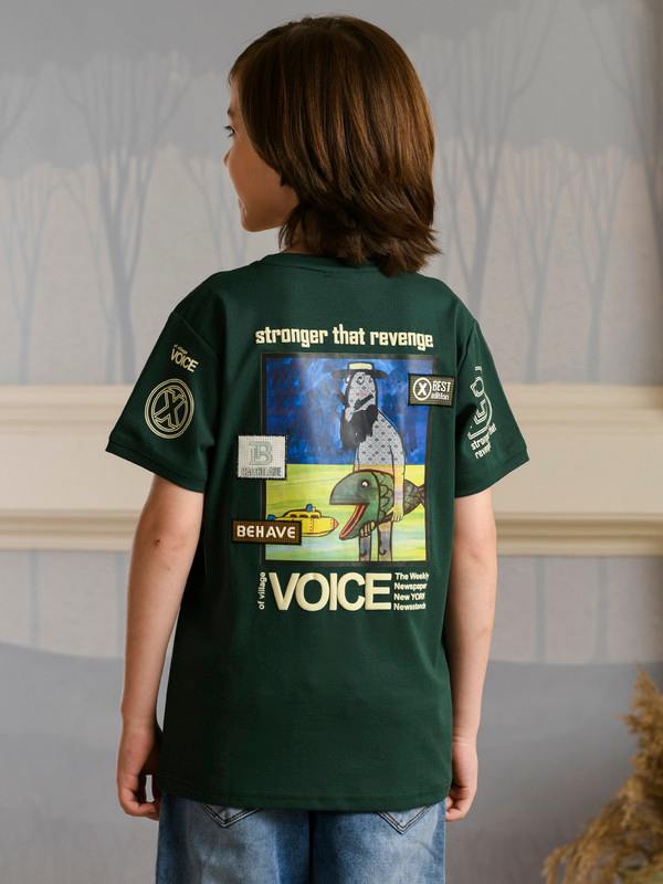 ALBION PREMIUM BOYS BAMBINI GREEN T-SHIRT