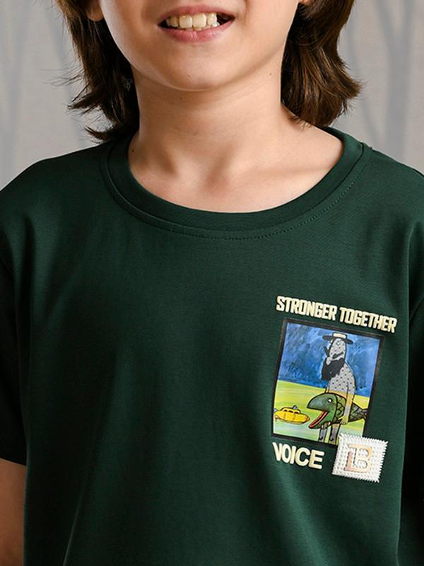 ALBION PREMIUM BOYS BAMBINI GREEN T-SHIRT