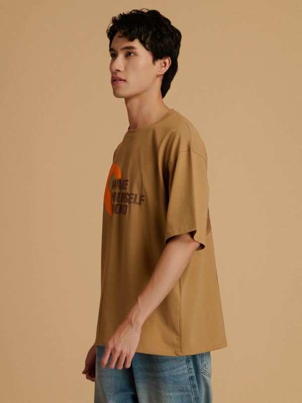 Albion Premium Mens L.Brown T-Shirt