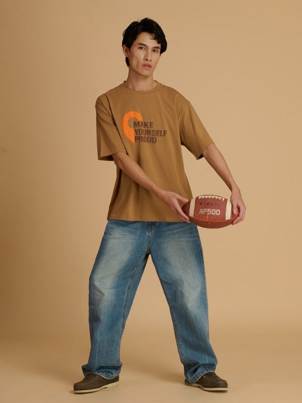 Albion Premium Mens L.Brown T-Shirt