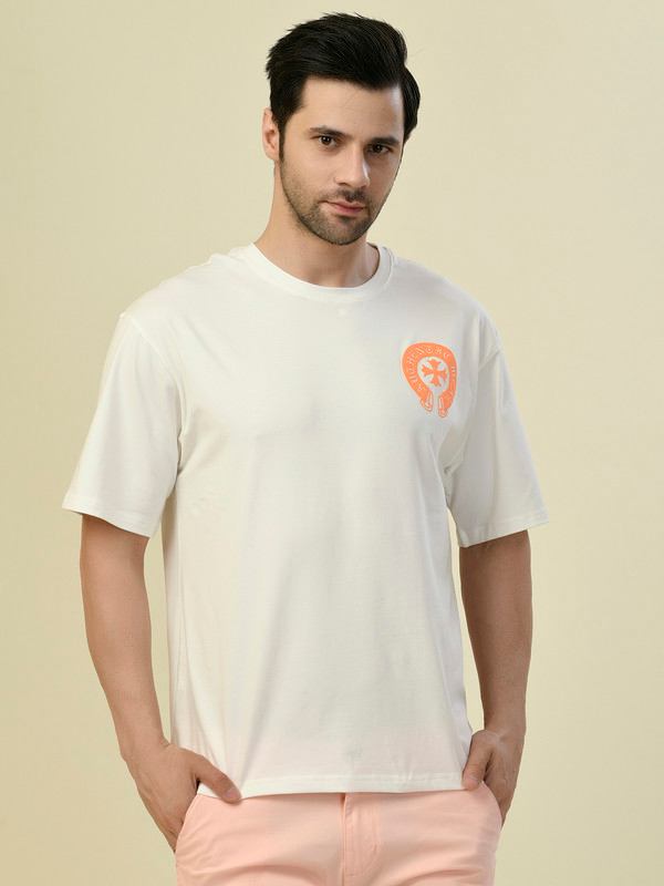 ALBION PREMIUM CYAN WHITE MENS T-SHIRT