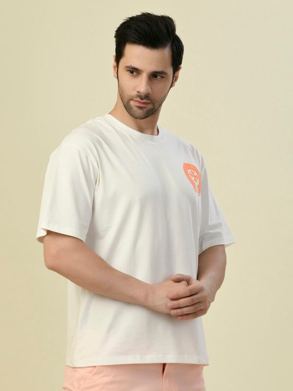 ALBION PREMIUM CYAN WHITE MENS T-SHIRT