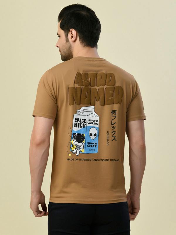 ALBION PREMIUM CYAN L.BROWN MENS T-SHIRT
