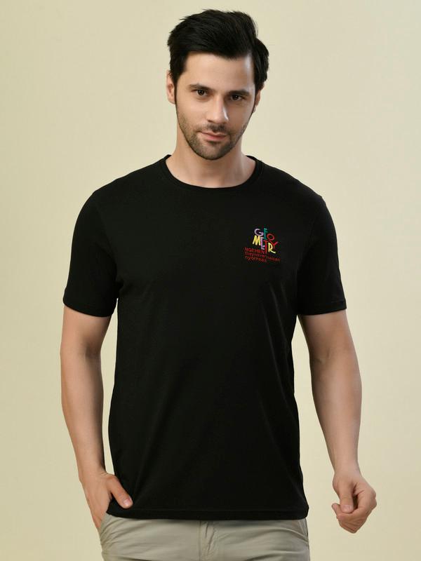ALBION PREMIUM CYAN BLACK MENS T-SHIRT