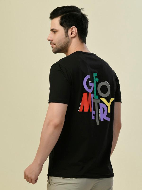 ALBION PREMIUM CYAN BLACK MENS T-SHIRT