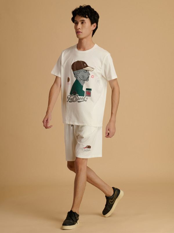 Albion Premium Mens White Coord Set