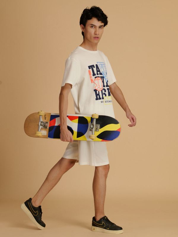 Albion Premium Mens White Coord Set