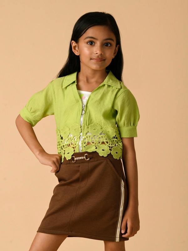 ALBION PREMIUM GIRLS GREEN TOP