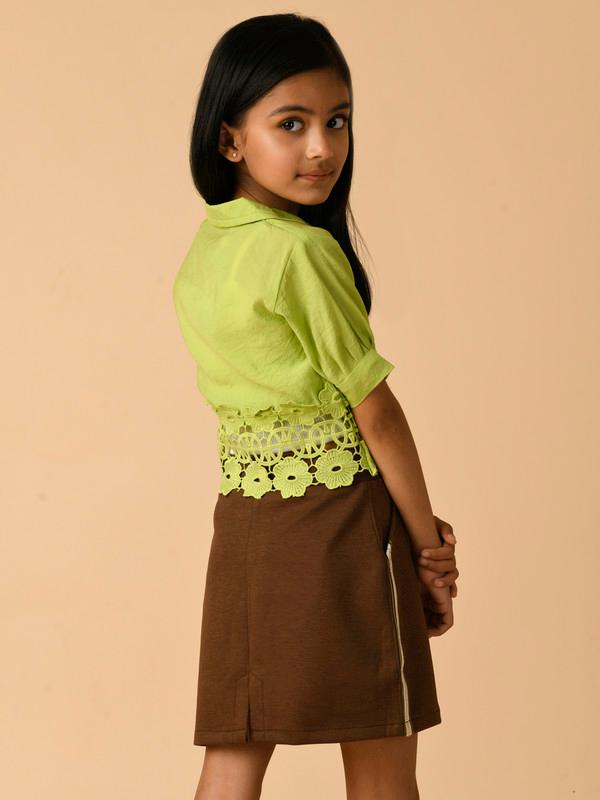 ALBION PREMIUM GIRLS GREEN TOP