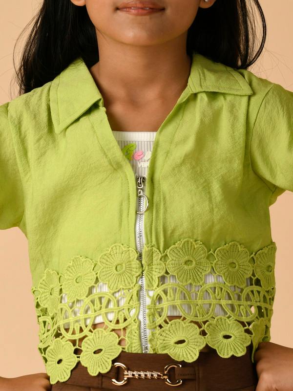 ALBION PREMIUM GIRLS GREEN TOP