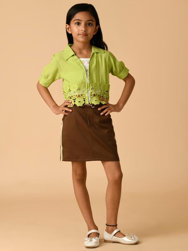 ALBION PREMIUM GIRLS GREEN TOP