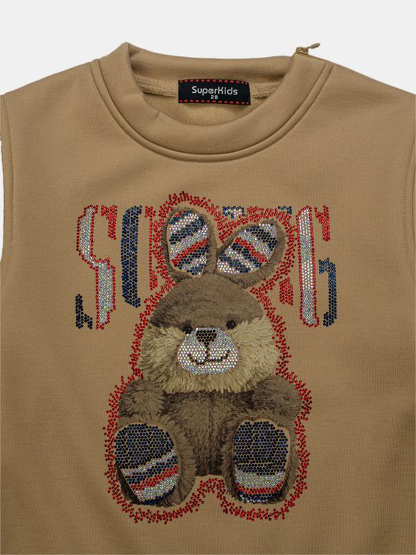 Albion Kids Girls Beige Sweatshirt