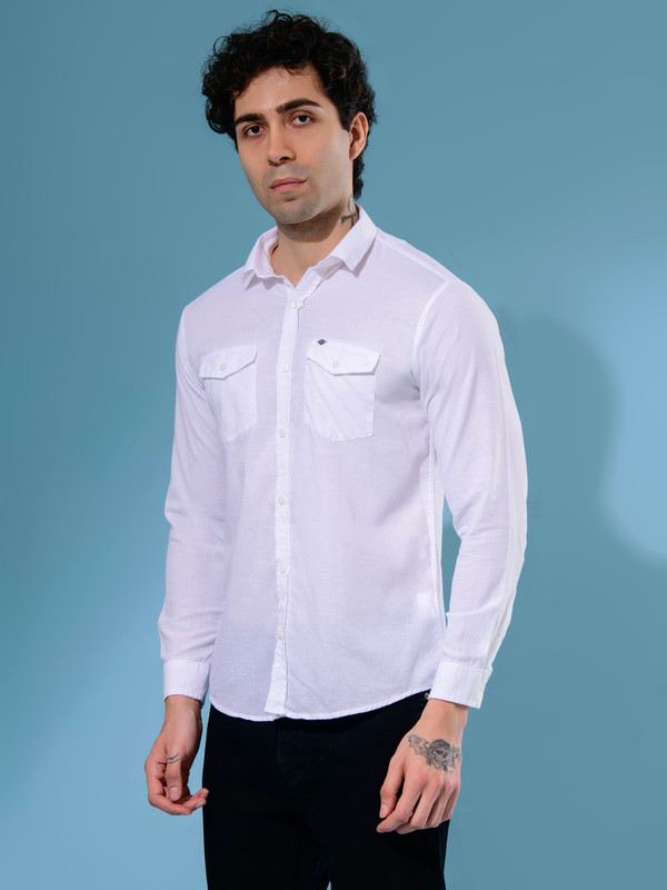 ALBION MENS BUTTERFLY WHITE SHIRT