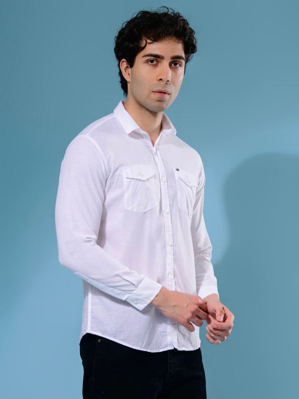 ALBION MENS BUTTERFLY WHITE SHIRT