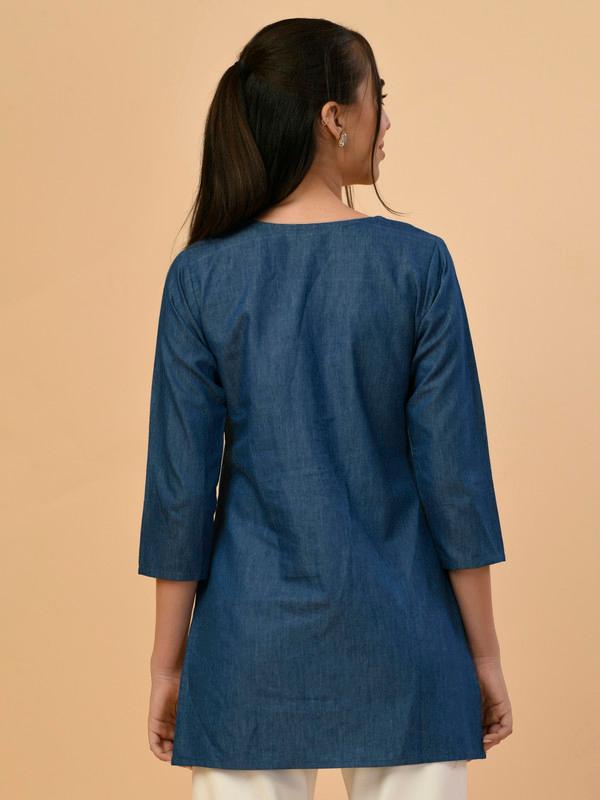 ALBION PREMIUM LADIES DENIM BLOUSON TOP