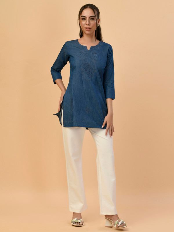 ALBION PREMIUM LADIES DENIM BLOUSON TOP