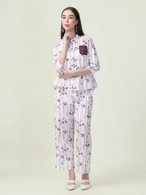 Albion Premium Ladies Ambika Purple Coordinate Set