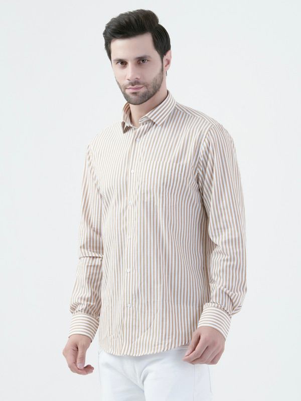 Albion Mens B.Beige Shirt Full Sleeve