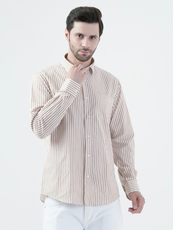 Albion Mens B.Beige Shirt Full Sleeve