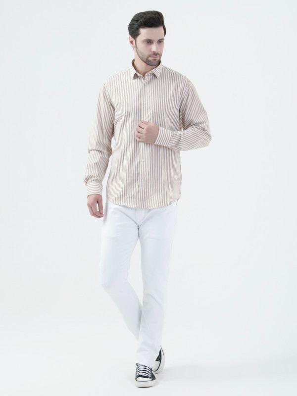 Albion Mens B.Beige Shirt Full Sleeve