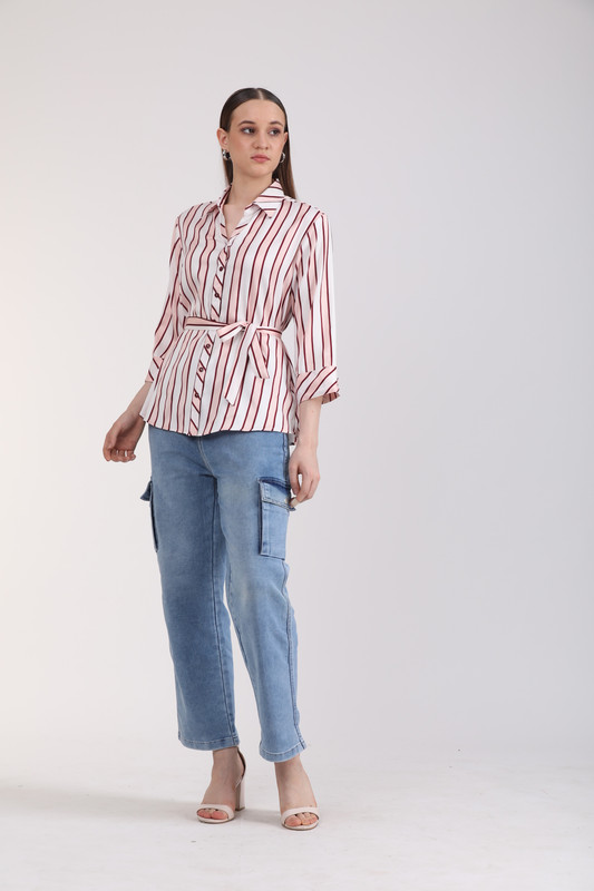 Albion Women Peach Casual Shirts
