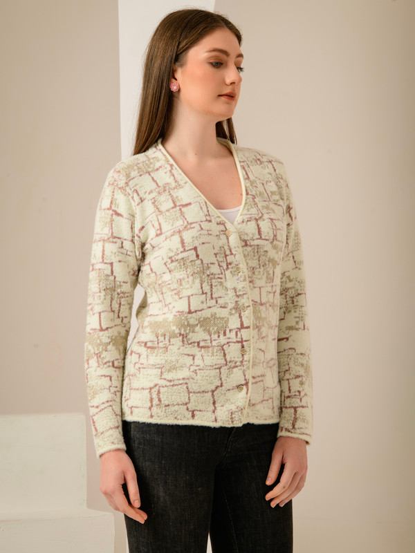 ALBION SMART PINK LADIES WINTER CARDIGAN