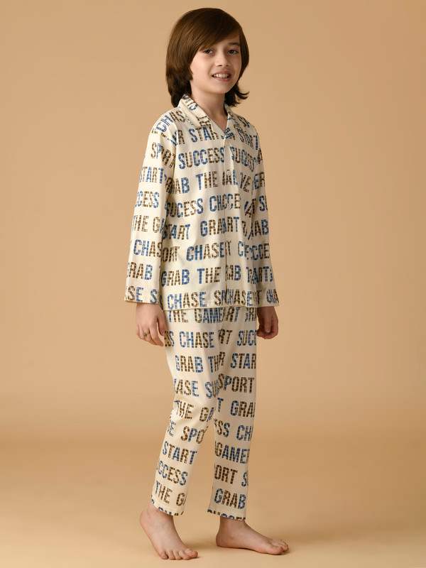 ALBION PREMIUM BOYS IVORY NIGHT SUIT