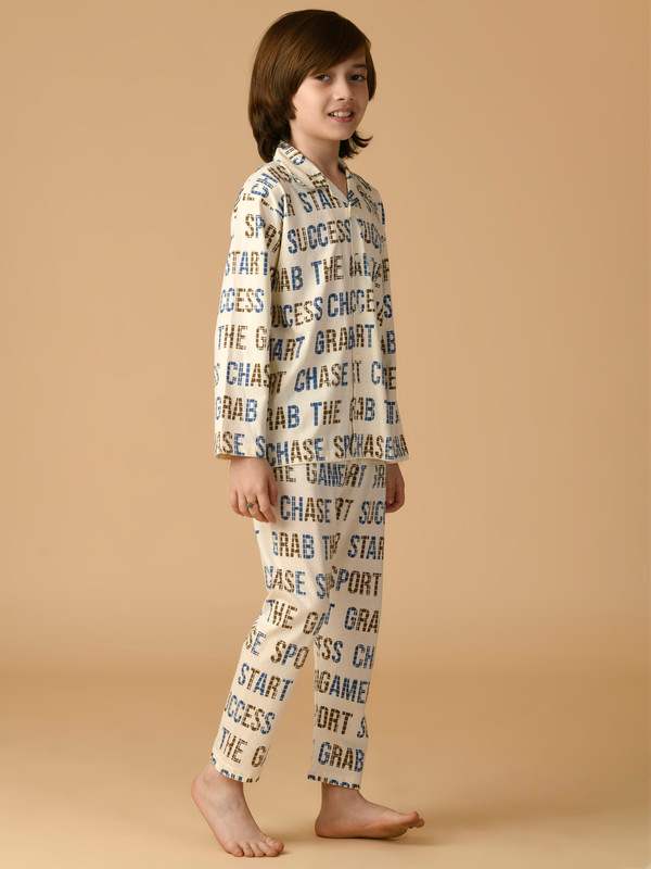 ALBION PREMIUM BOYS IVORY NIGHT SUIT