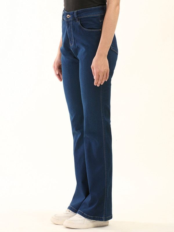 Albion Women Superior Dark Blue Bootcut Jeans