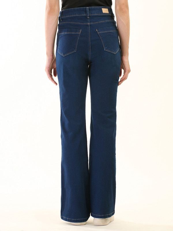 Albion Women Superior Dark Blue Bootcut Jeans