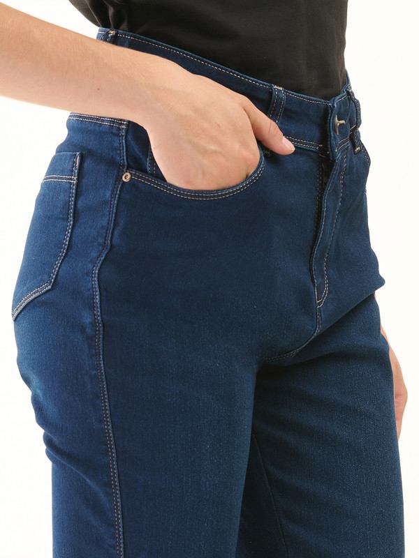 Albion Women Superior Dark Blue Bootcut Jeans