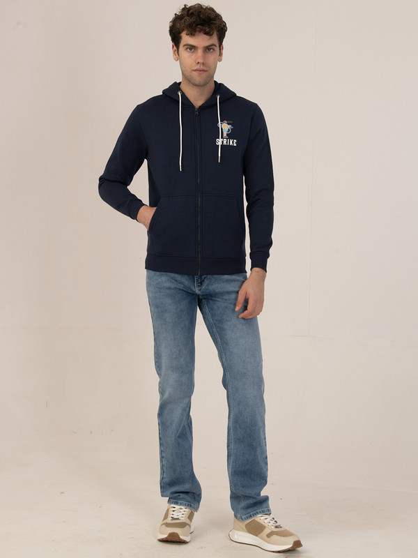 Albion Casual Winter Navy Mens Hoodie