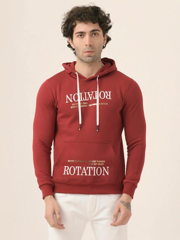 ALBION Mens Winter Maroon Sweatshirt