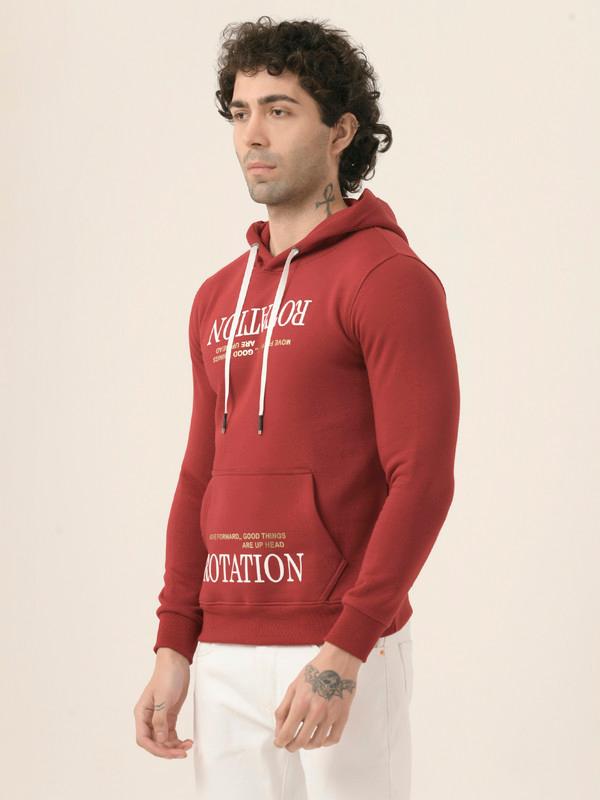 ALBION Mens Winter Maroon Sweatshirt