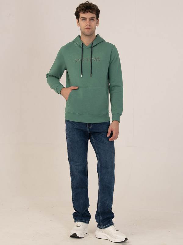 Albion Winter Men’s Trendy Regular-Fit Sea Green Sweatshirt