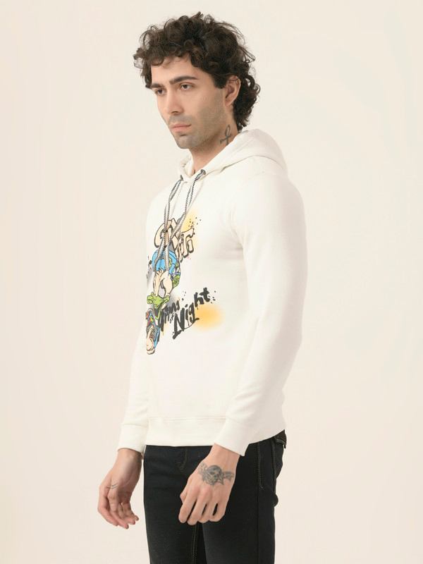 ALBION Mens Winter White Sweatshirt