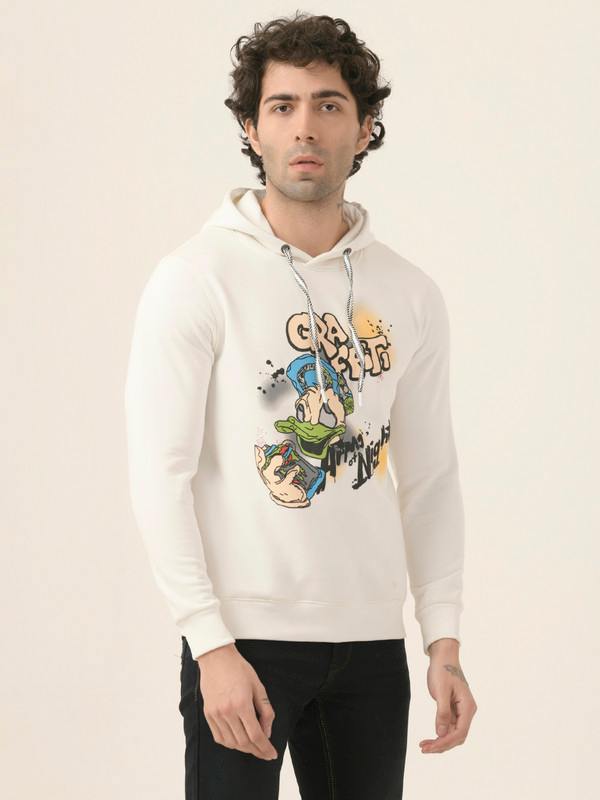 ALBION Mens Winter White Sweatshirt