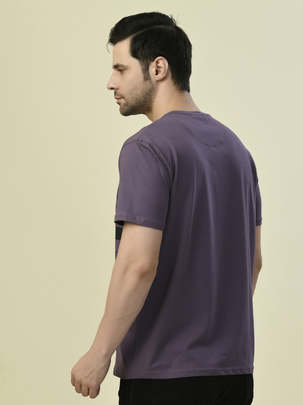ALBION PREMIUM CYAN MOUSE (PURPLE) MENS T-SHIRT