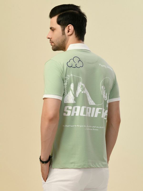 ALBION PREMIUM CYAN L.GREEN MENS T-SHIRT